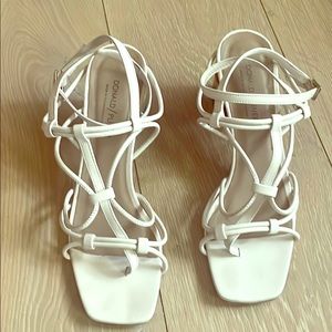 Donald Pliner White Strappy Sandal